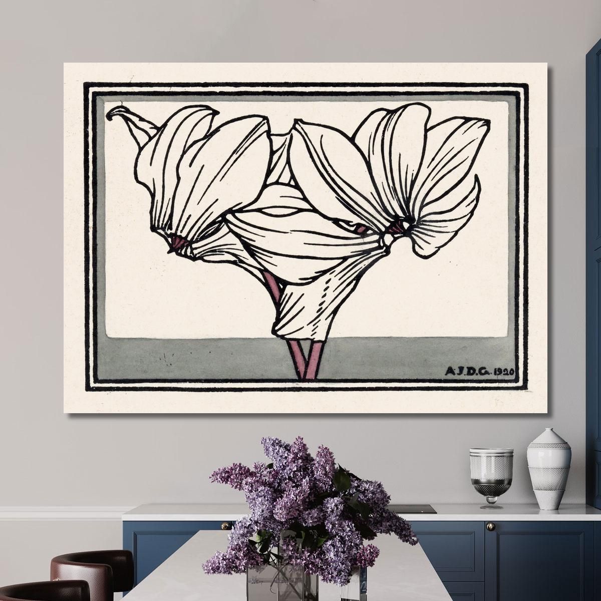 Cyclamen 2 Julie de Graag jdg10 canvas print 