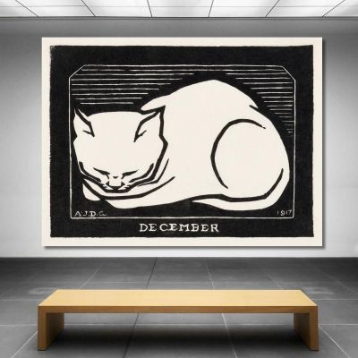 December Cat 2 Julie de Graag jdg13 canvas print 