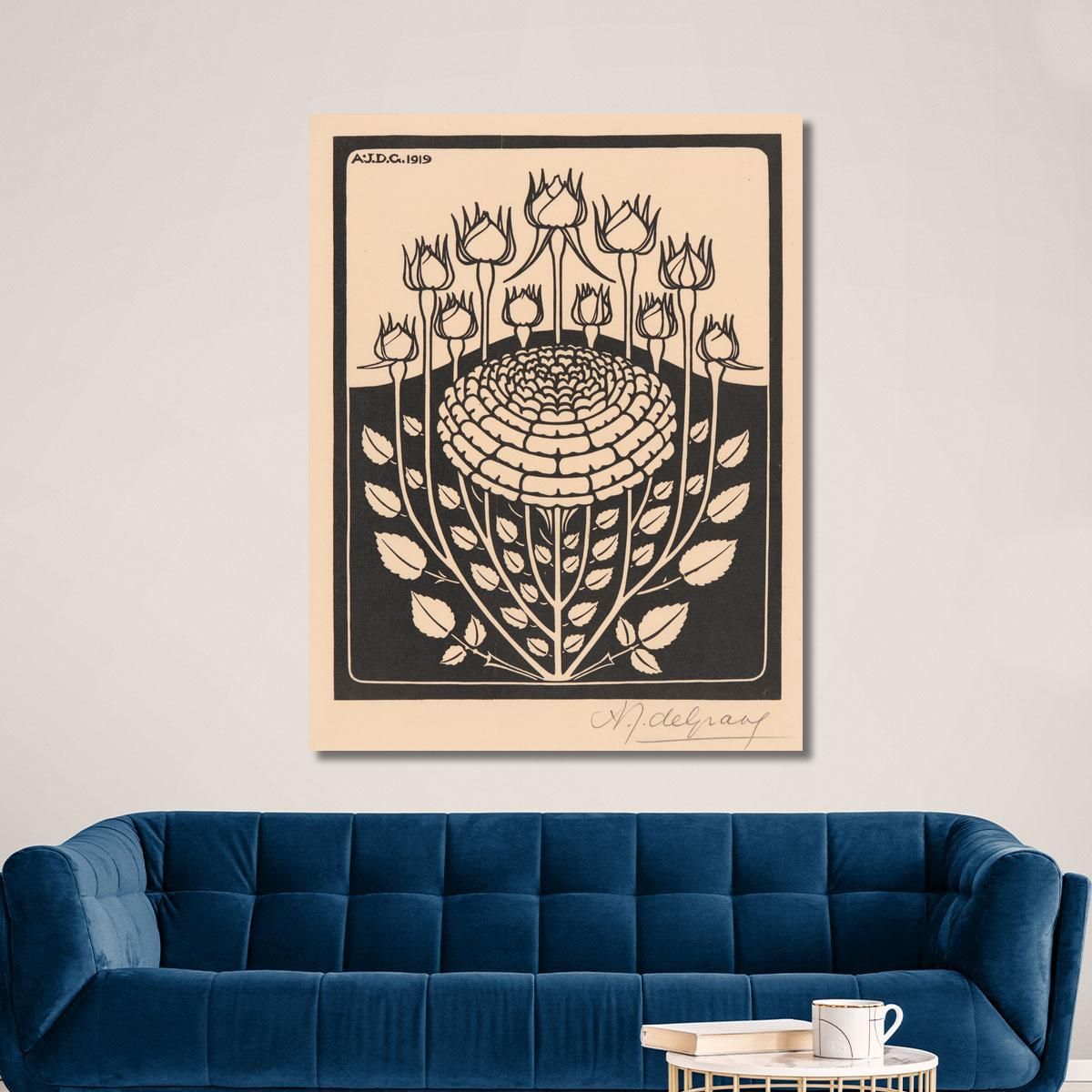 Decorative Flower Study Julie de Graag jdg15 canvas print 