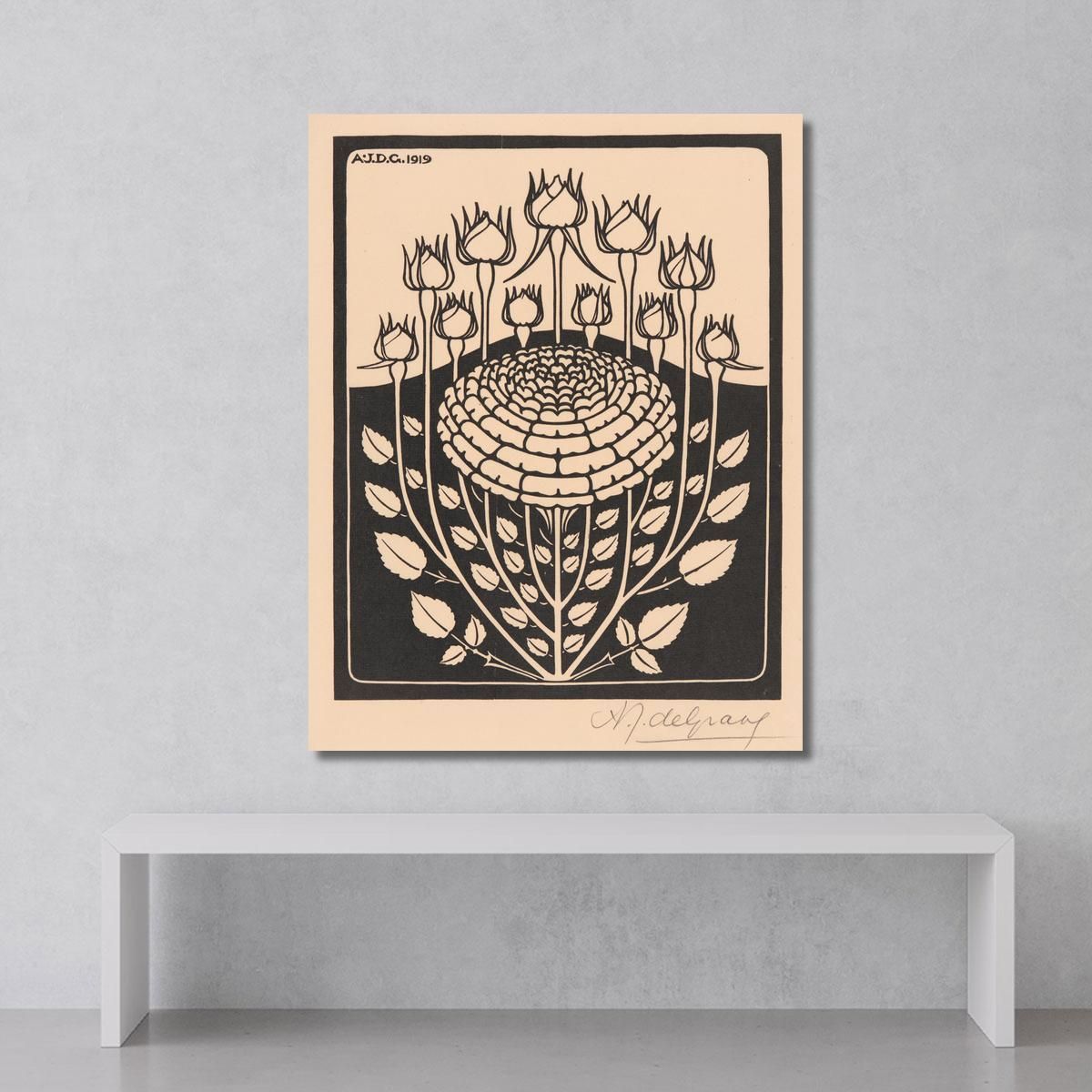Decorative Flower Study Julie de Graag jdg15 canvas print 