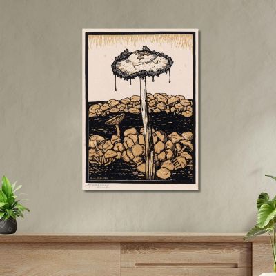 Dripping Mushroom Julie de Graag jdg19 canvas print 