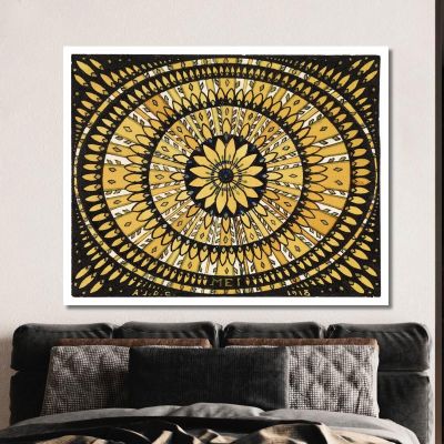 Rosette From Stylized Flowers And Leaves Julie de Graag jdg50 canvas print 