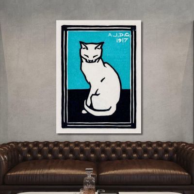 Sitting Cat 2 Julie de Graag jdg53 canvas print 
