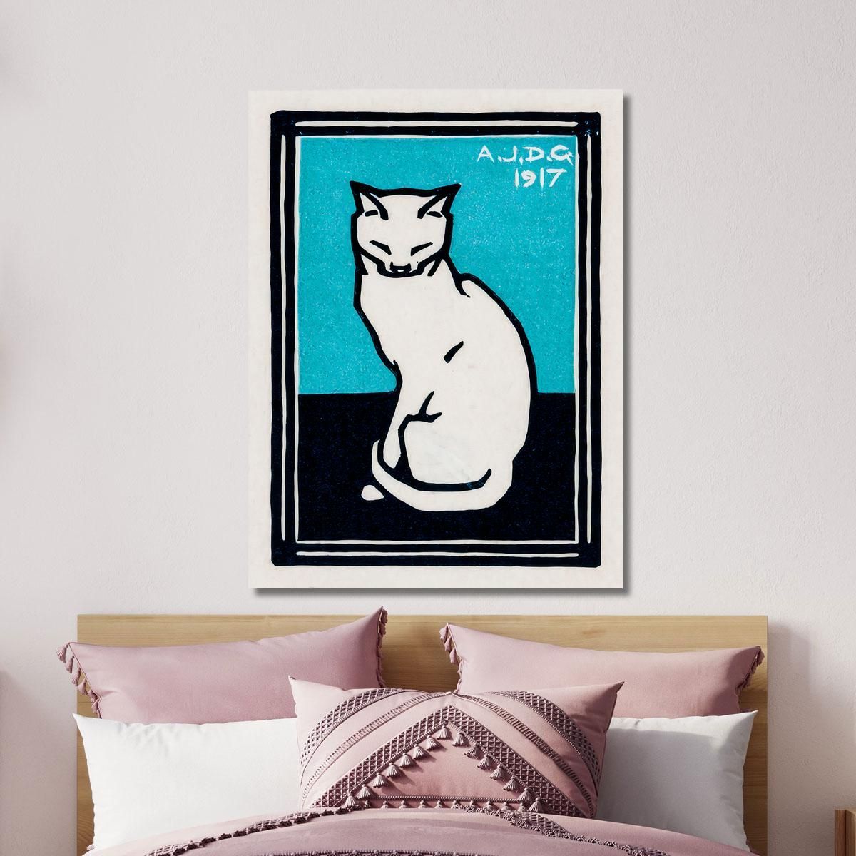 Sitting Cat 2 Julie de Graag jdg53 canvas print 