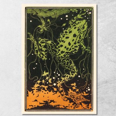 Swimming Frog Julie de Graag jdg59 canvas print 