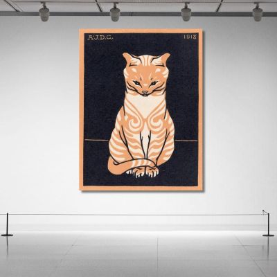 Sitting Cat Julie de Graag jdg76 canvas print 