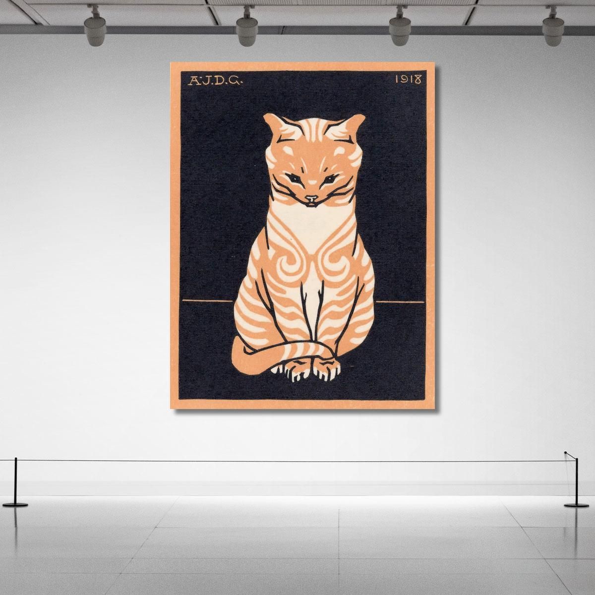 Sitting Cat Julie de Graag jdg76 canvas print 