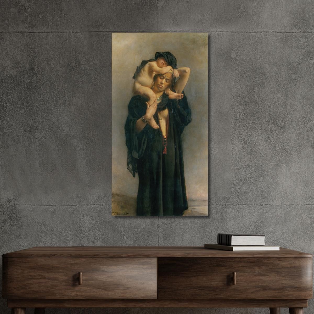 An Egyptian Peasant Woman And Her Child Léon Bonnat lbn3 canvas print 