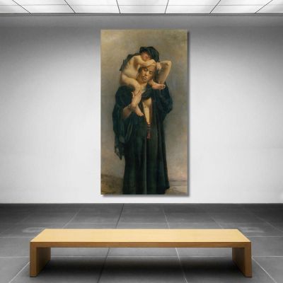 An Egyptian Peasant Woman And Her Child Léon Bonnat lbn3 canvas print 