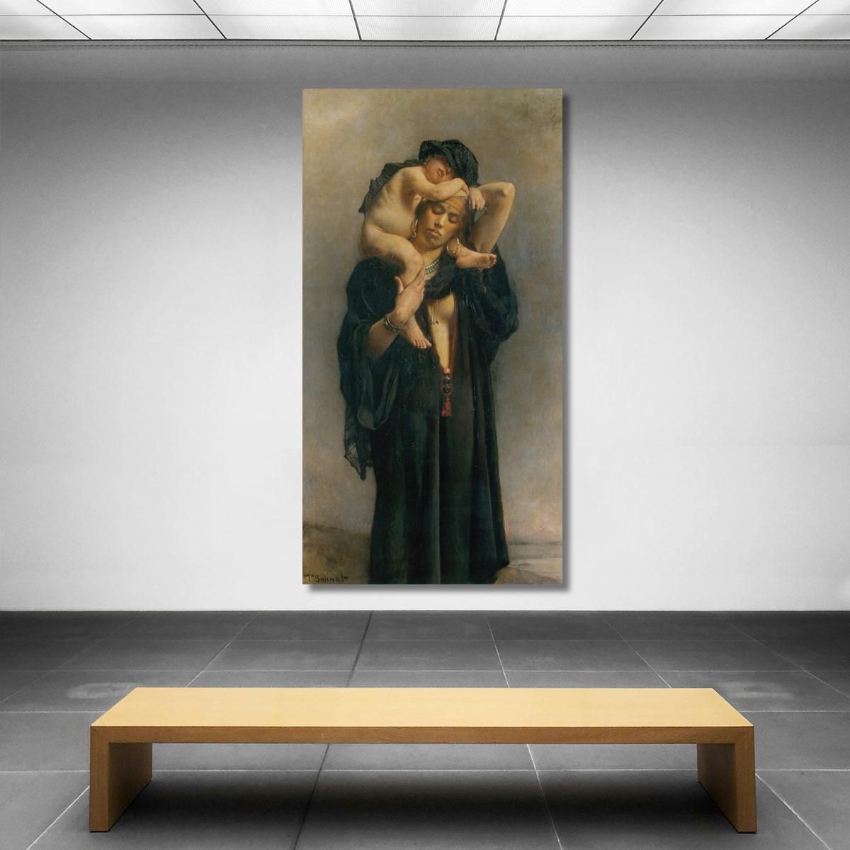 An Egyptian Peasant Woman And Her Child Léon Bonnat lbn3 canvas print 