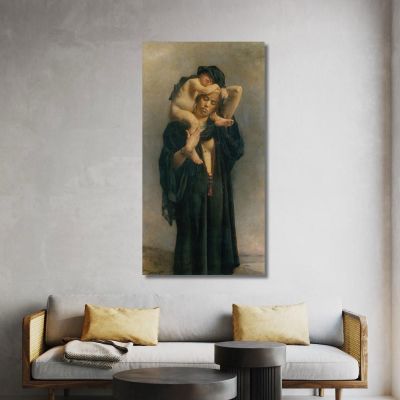 An Egyptian Peasant Woman And Her Child Léon Bonnat lbn3 canvas print 