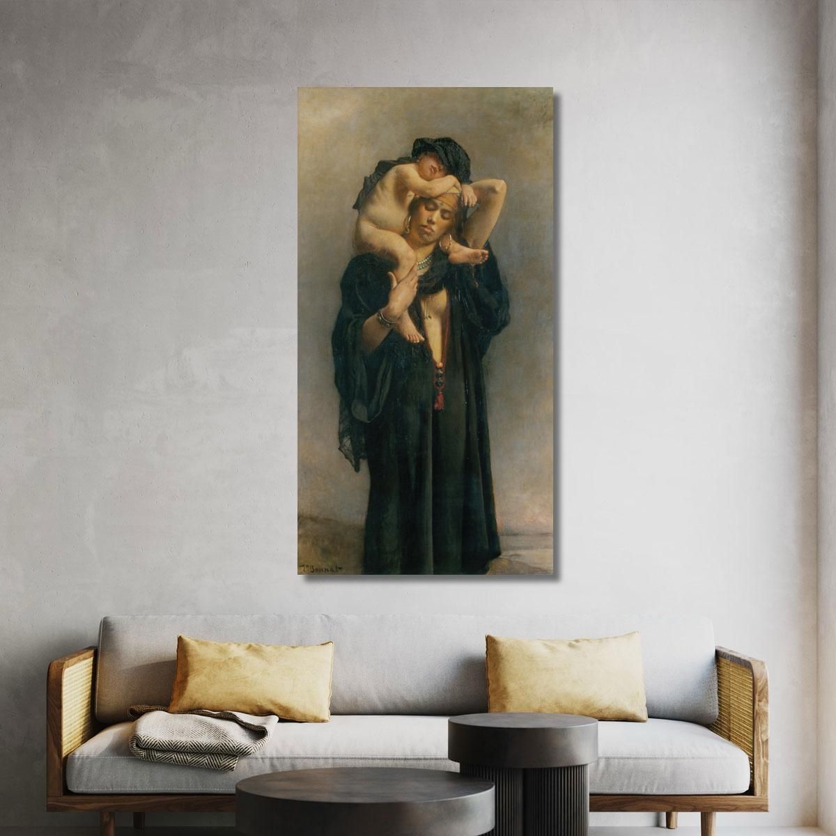 An Egyptian Peasant Woman And Her Child Léon Bonnat lbn3 canvas print 