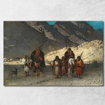 Arabian Sheikhs In The Mountains Léon Bonnat lbn5 canvas print 
