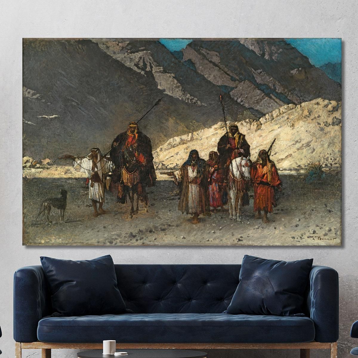 Arabian Sheikhs In The Mountains Léon Bonnat lbn5 canvas print 