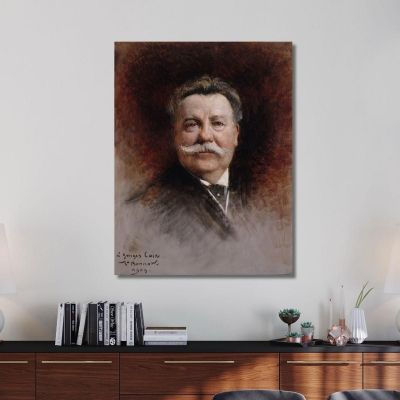 Portrait Of George Cain Léon Bonnat lbn21 canvas print 