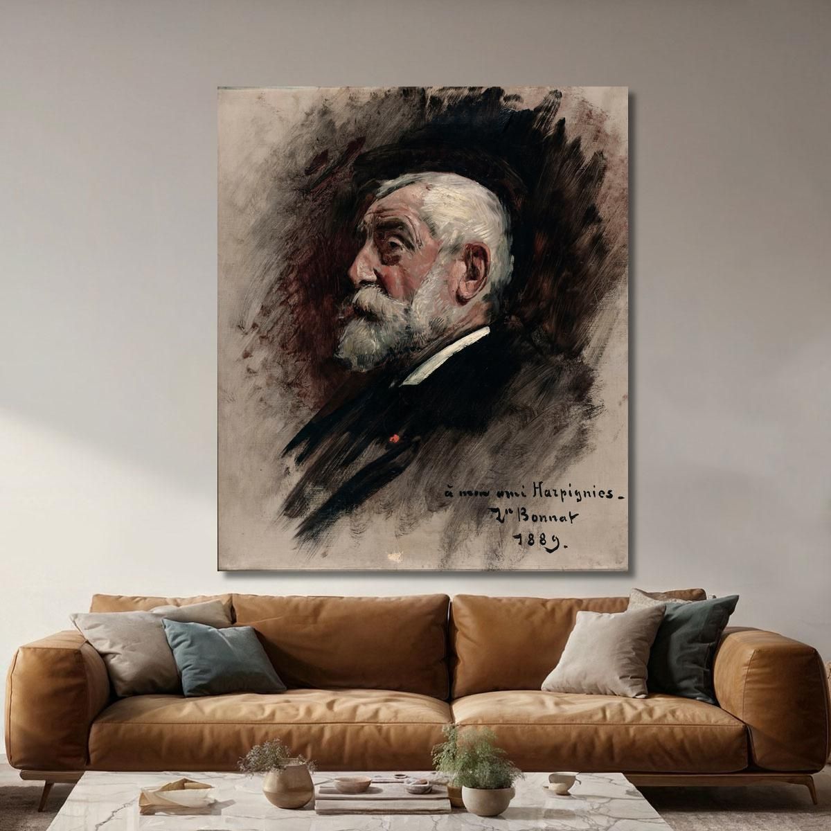 Portrait Of Henri Harpignies Léon Bonnat lbn26 canvas print 