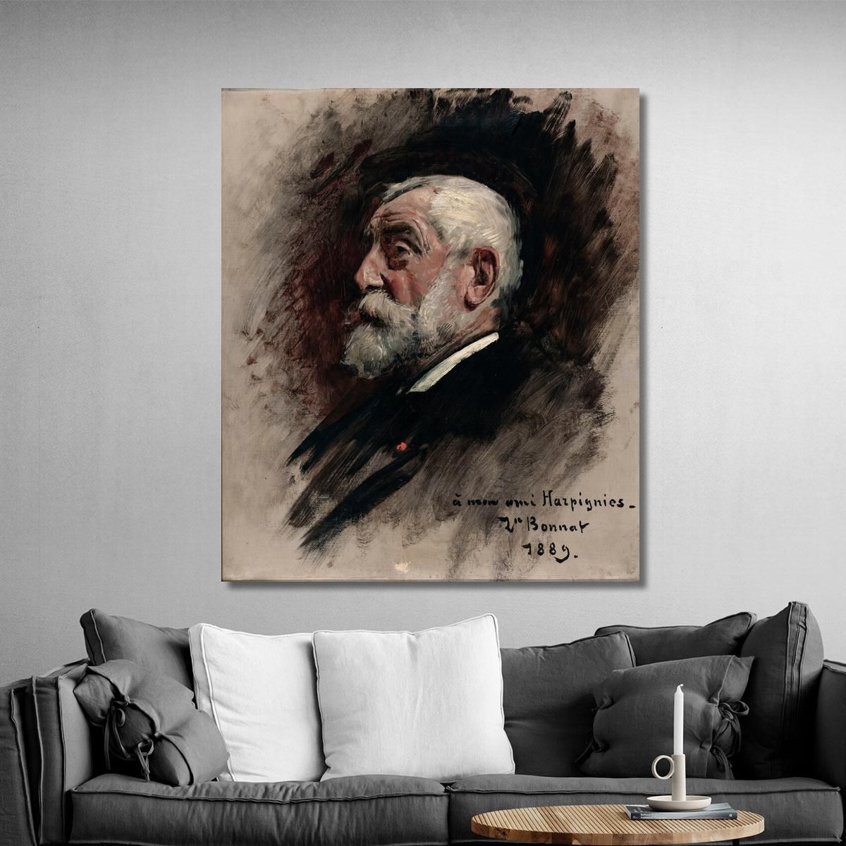 Portrait Of Henri Harpignies Léon Bonnat lbn26 canvas print 