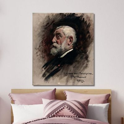 Portrait Of Henri Harpignies Léon Bonnat lbn26 canvas print 