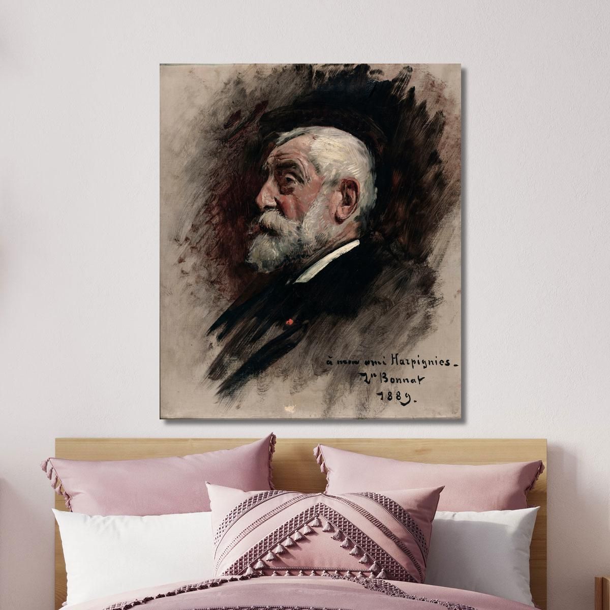 Portrait Of Henri Harpignies Léon Bonnat lbn26 canvas print 