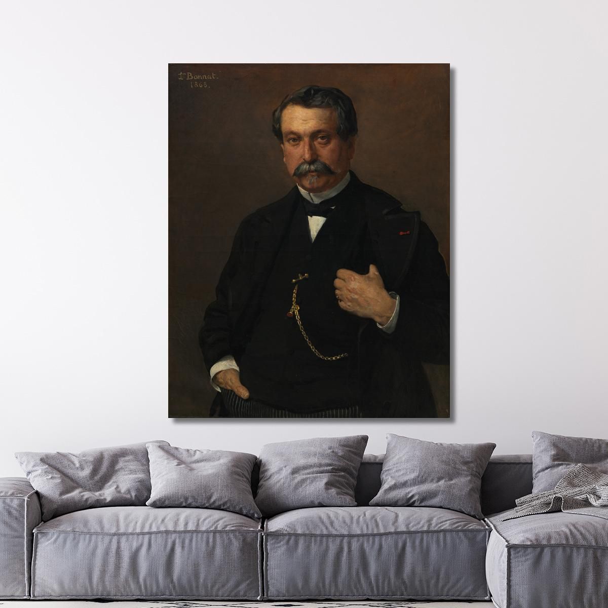 Portrait Of A Man Léon Bonnat lbn28 canvas print 