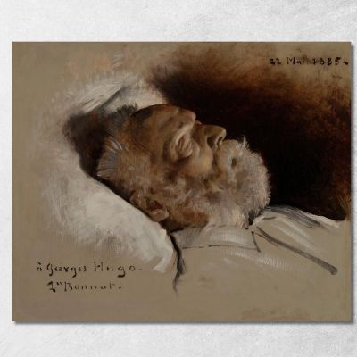 Victor Hugo On His Deathbed Léon Bonnat lbn39 canvas print 