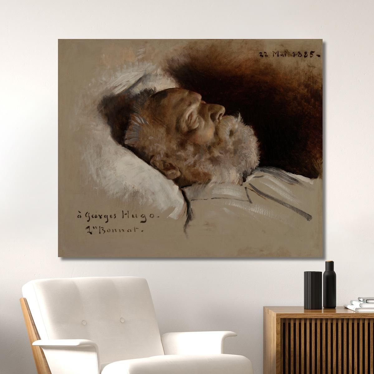 Victor Hugo On His Deathbed Léon Bonnat lbn39 canvas print 