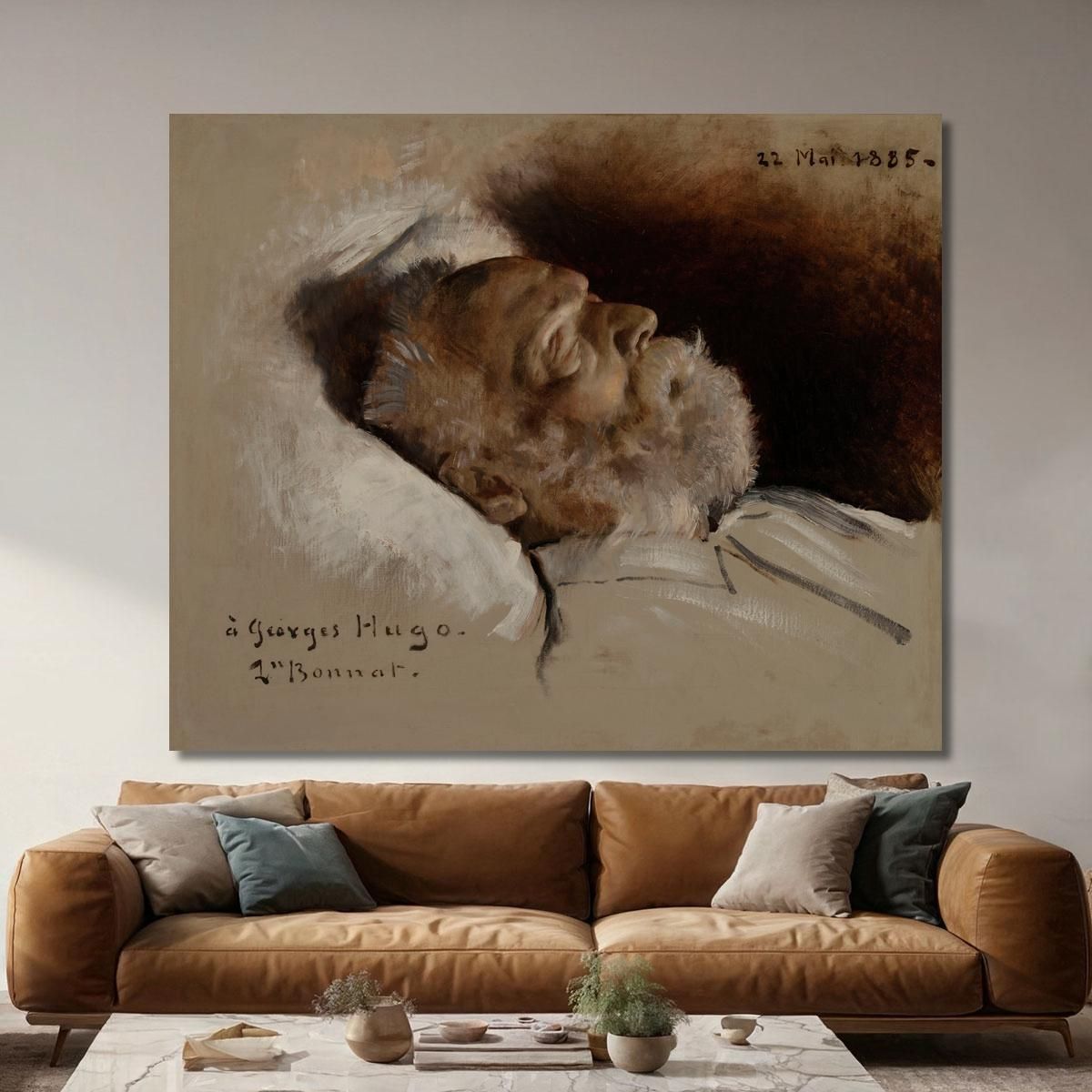 Victor Hugo On His Deathbed Léon Bonnat lbn39 canvas print 