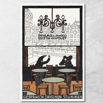 Conversation Between Mutes Conversation Between Mutes Moriz Jung mjn8 canvas print 