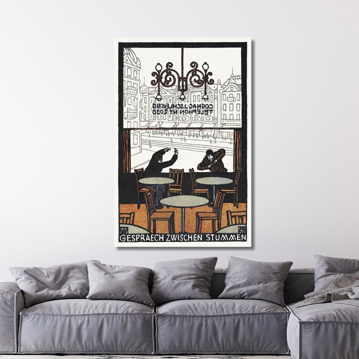 Conversation Between Mutes Conversation Between Mutes Moriz Jung mjn8 canvas print 
