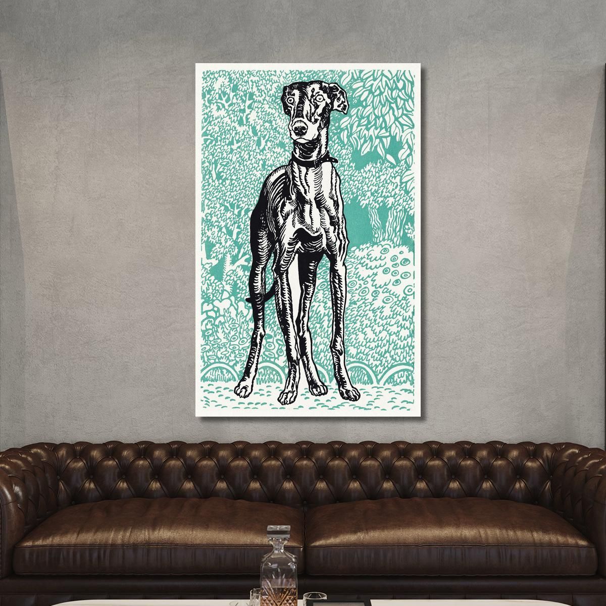 Greyhound 1912 3 Moriz Jung mjn17 canvas print 