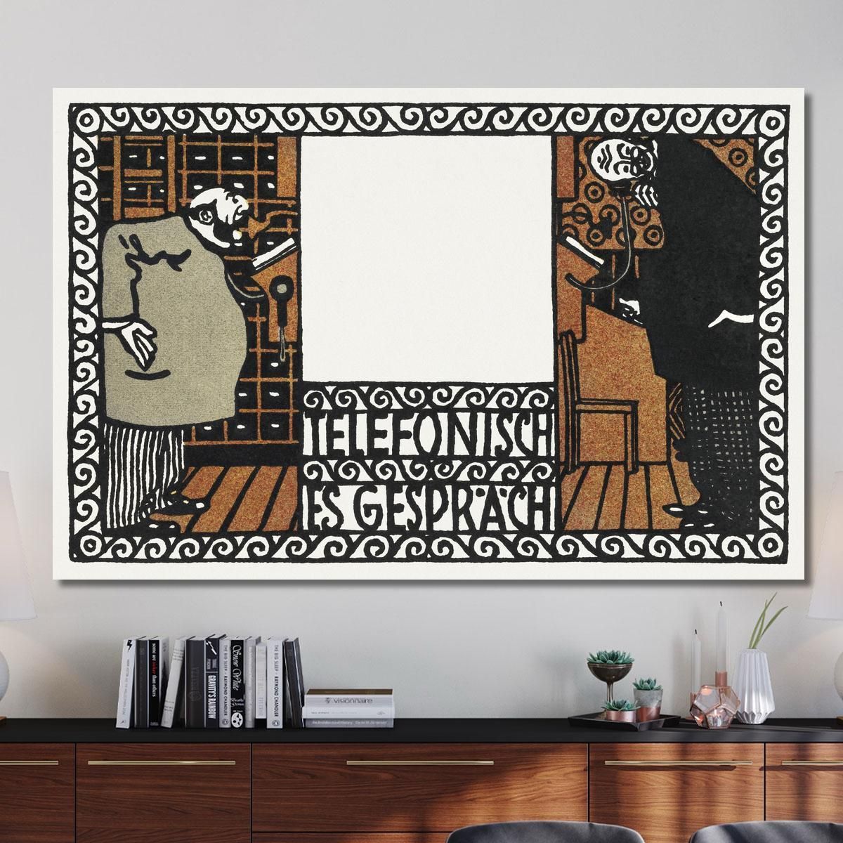 Telephone Conversation Telephone Conversation Moriz Jung mjn27 canvas print 