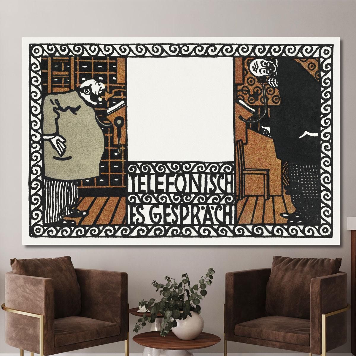Telephone Conversation Telephone Conversation Moriz Jung mjn27 canvas print 