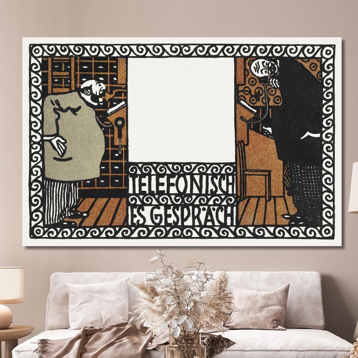 Telephone Conversation Telephone Conversation Moriz Jung mjn27 canvas print 