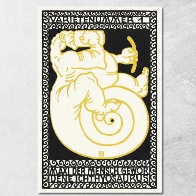 Variety Act 1 Maxi The Ichthyosaurus Turned Man Varietenummer 1 Moriz Jung mjn32 canvas print 