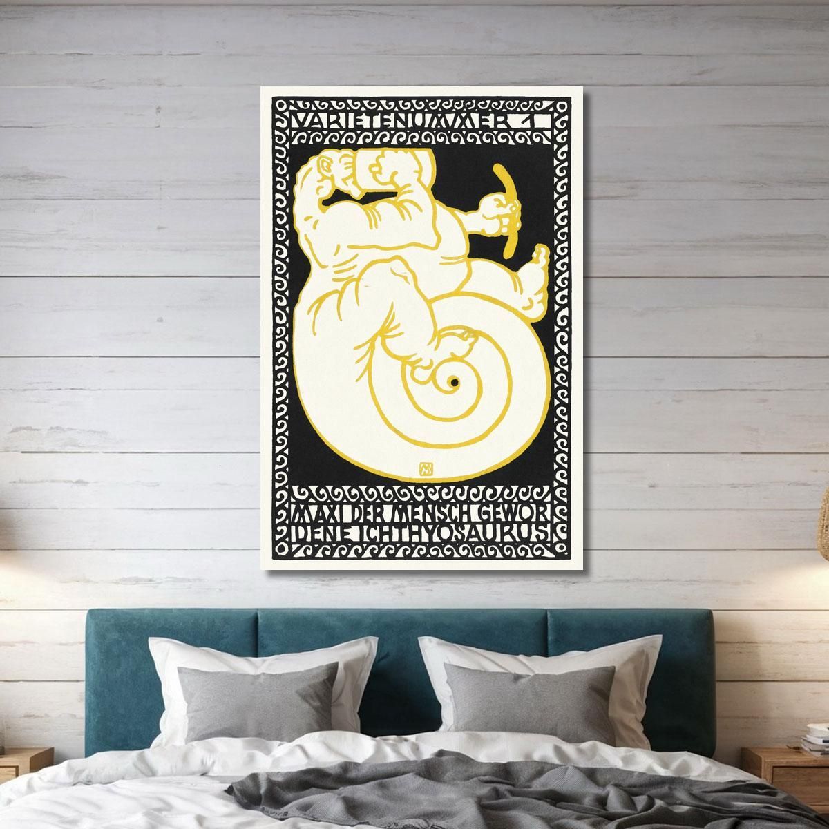 Variety Act 1 Maxi The Ichthyosaurus Turned Man Varietenummer 1 Moriz Jung mjn32 canvas print 