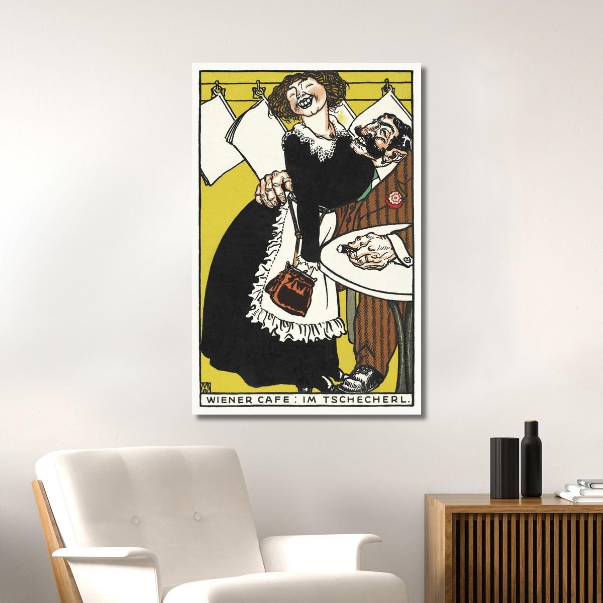 Viennese Café In The Little Café Viennese Café In The Tschecherl Moriz Jung mjn44 canvas print 
