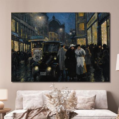 An Evening Stroll On The Boulevard Paul Fischer pfs3 canvas print 