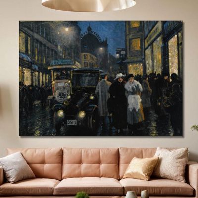 An Evening Stroll On The Boulevard Paul Fischer pfs3 canvas print 