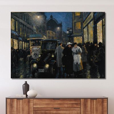 An Evening Stroll On The Boulevard Paul Fischer pfs3 canvas print 