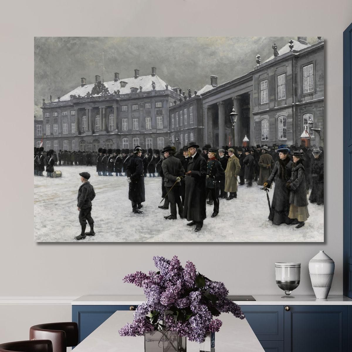 Changing Of The Guard At Amalienborg Palace Paul Fischer pfs6 canvas print 