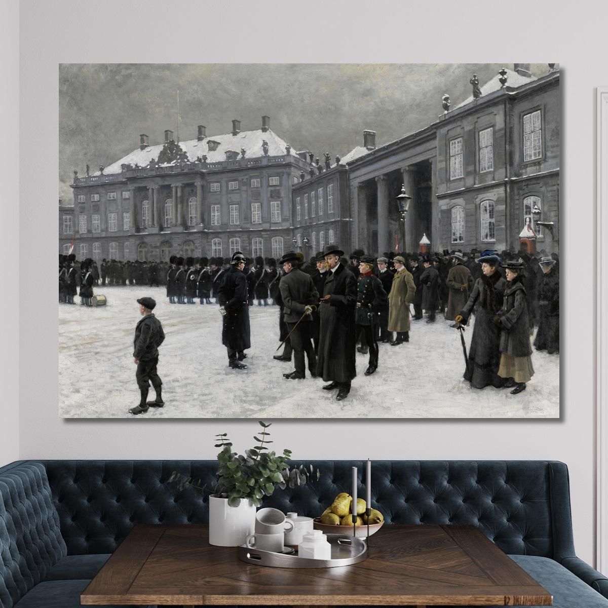 Changing Of The Guard At Amalienborg Palace Paul Fischer pfs6 canvas print 