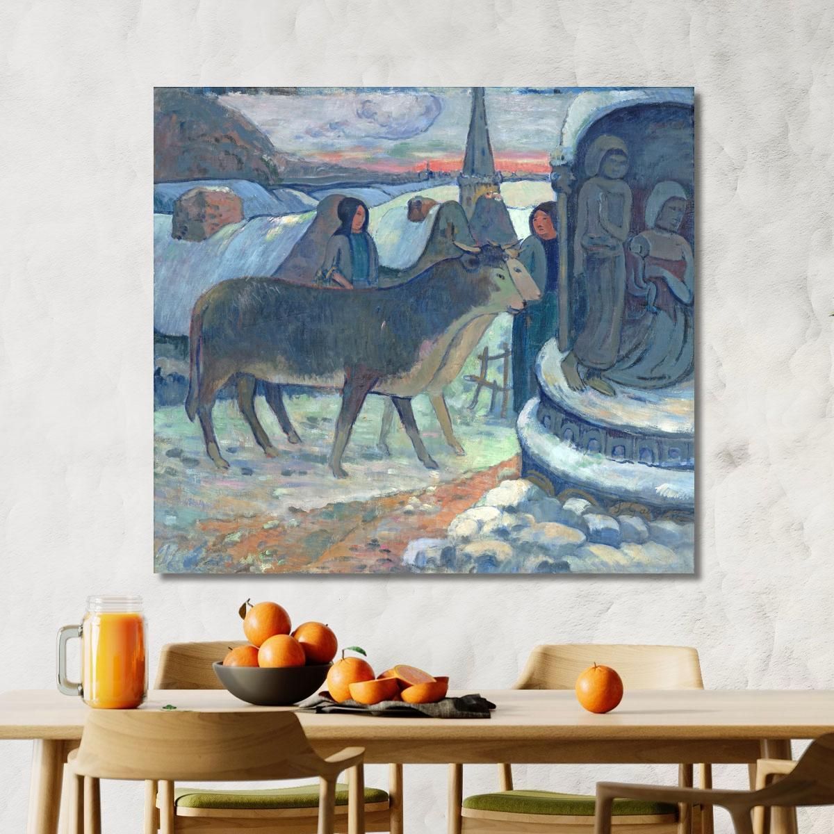 Christmas Night The Blessing Of The Oxen Paul Gauguin pgg17 canvas print 