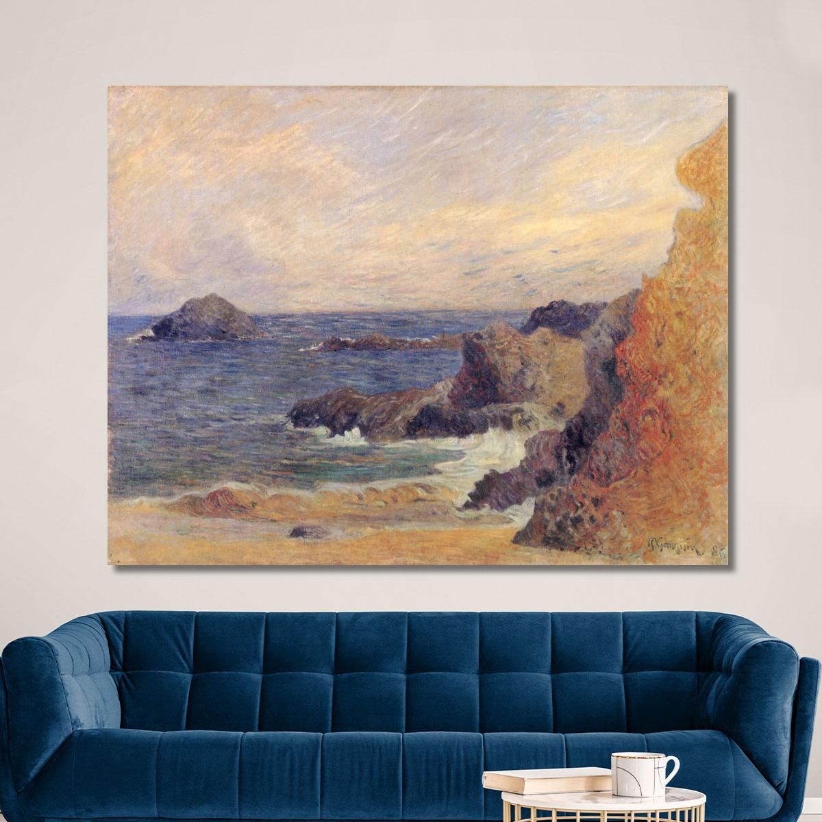 The Rocky Coast Or Rocks By The Sea Paul Gauguin pgg39 canvas print 
