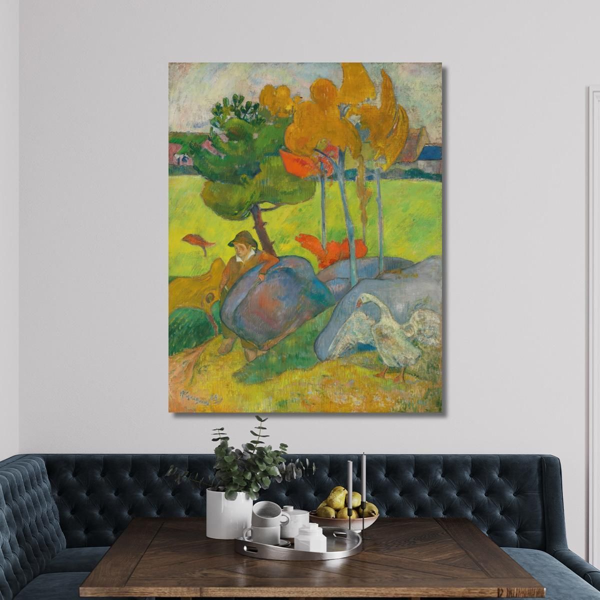Little Breton With L--Goose Paul Gauguin pgg80 canvas print 