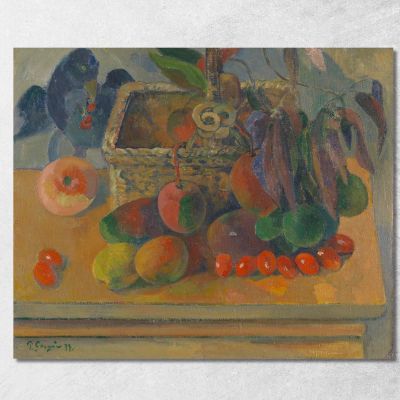 Still Life With Basket And Fruits Paul Gauguin pgg99 canvas print 