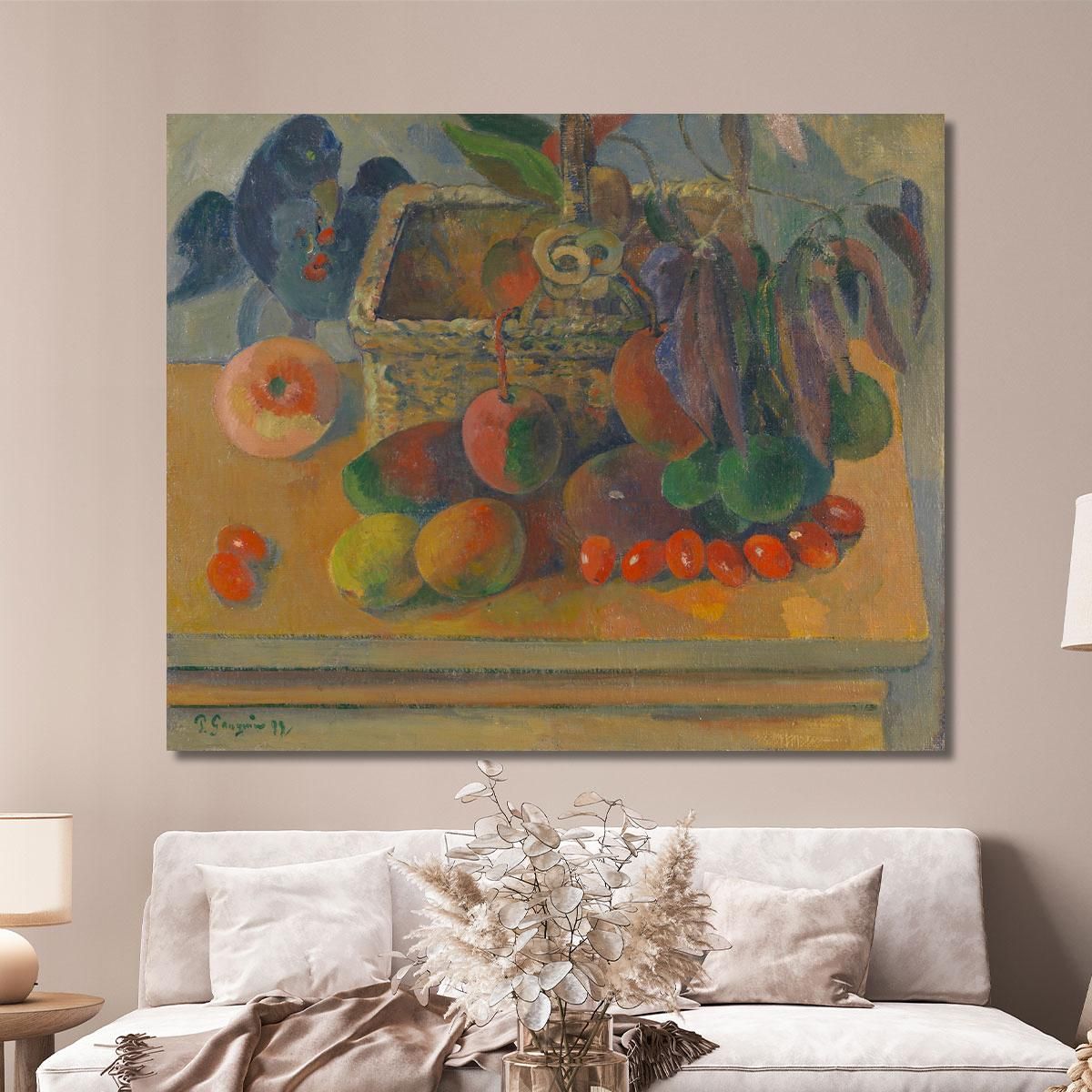 Still Life With Basket And Fruits Paul Gauguin pgg99 canvas print 