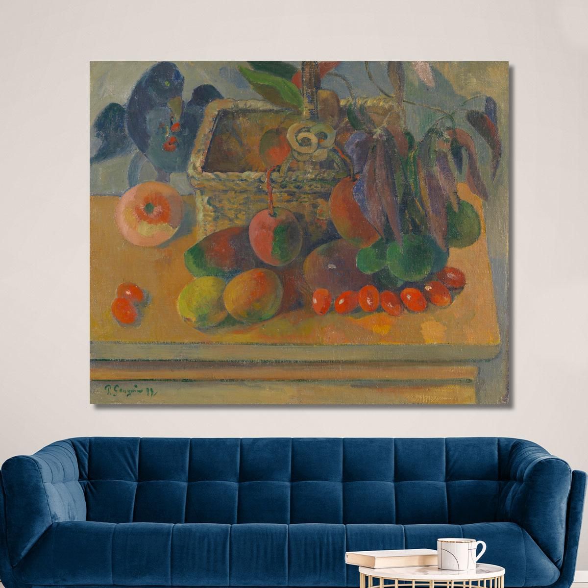 Still Life With Basket And Fruits Paul Gauguin pgg99 canvas print 