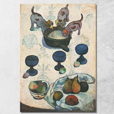 Still Life With Three Puppies Paul Gauguin pgg107 canvas print 