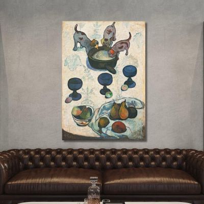 Still Life With Three Puppies Paul Gauguin pgg107 canvas print 