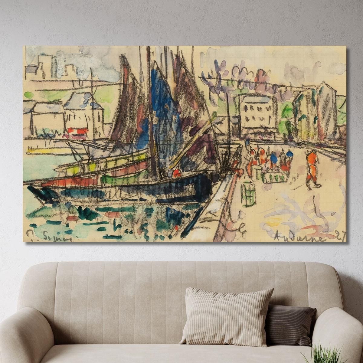 Audierne Paul Signac psn7 canvas print 